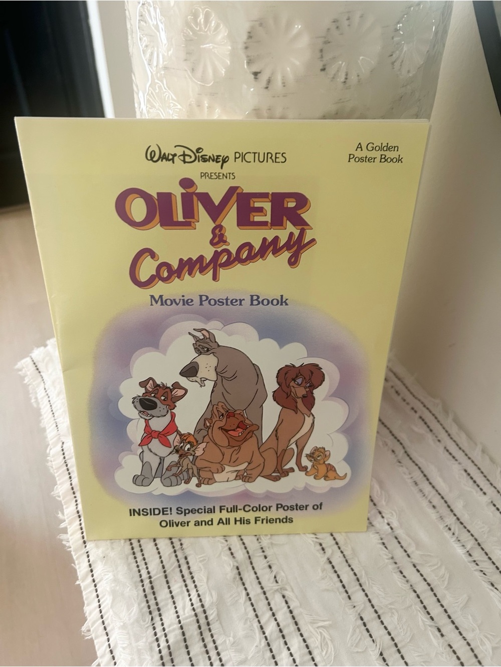 Vintage 1989 Disney Oliver & Company Golden Poster Book Fold-Out Poster